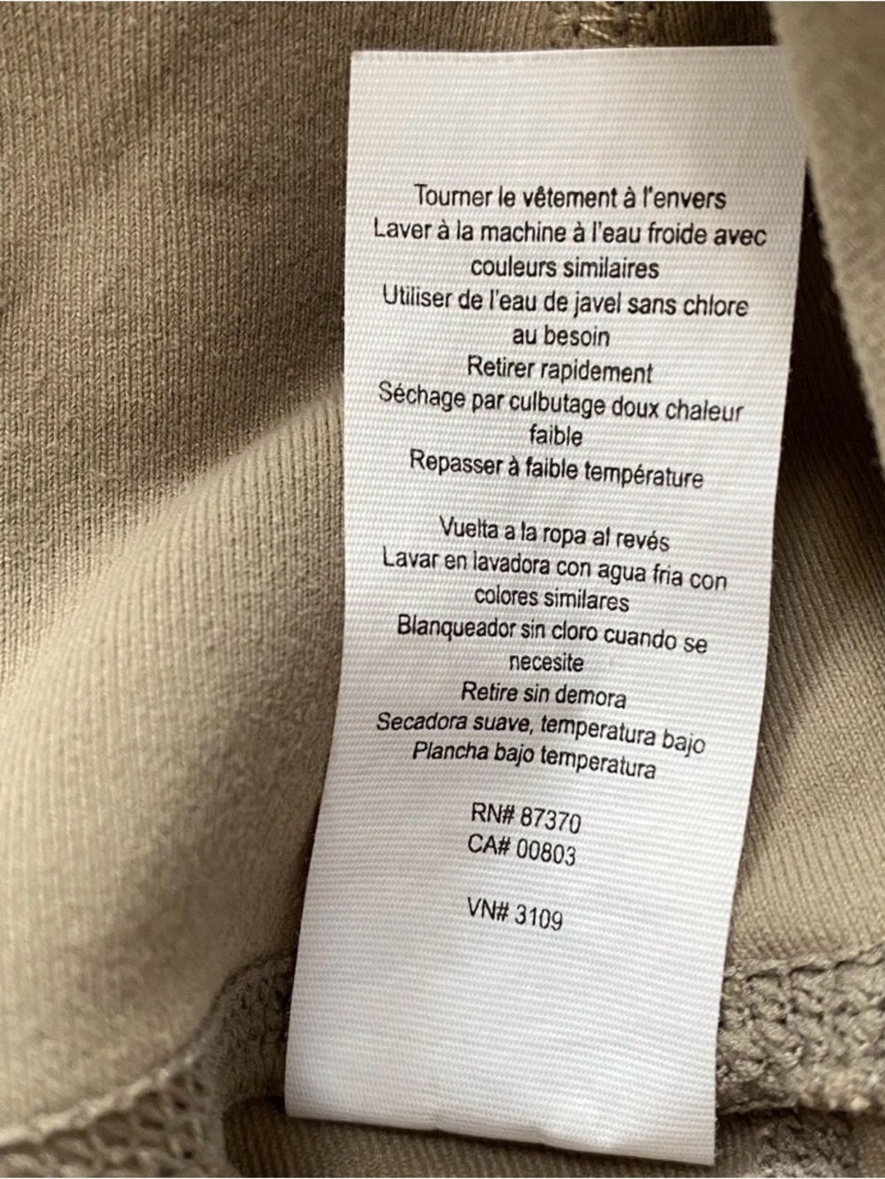 ALO Yoga Neutral Taupe Activewear leggings with Logo - Picture 5 of 5